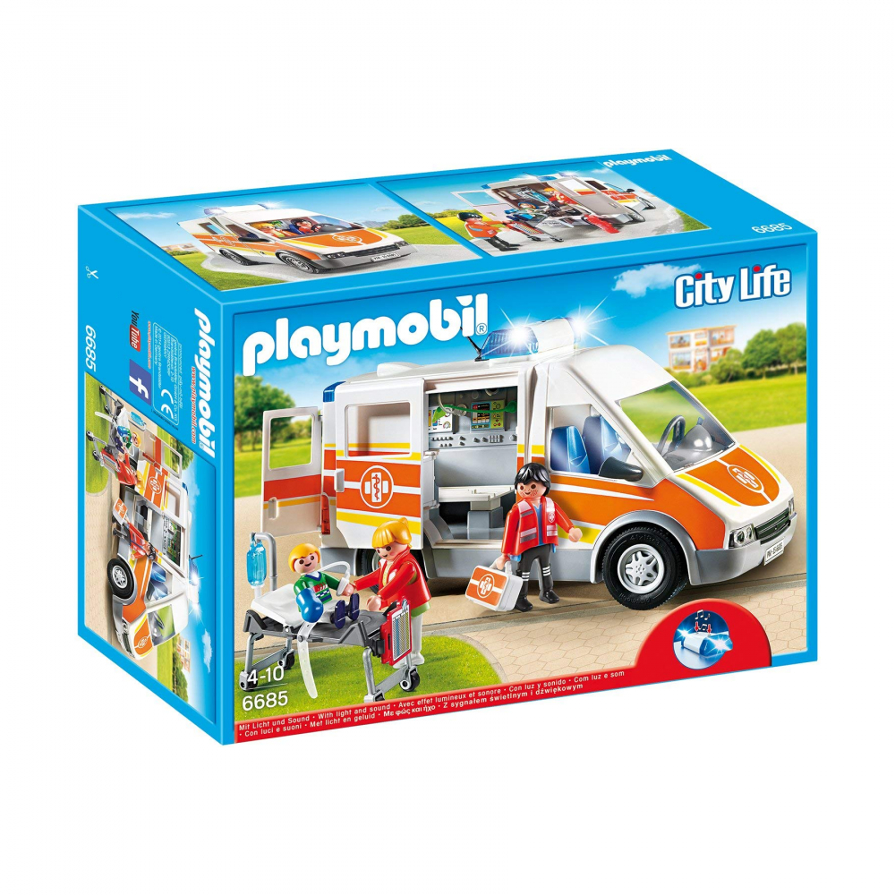 Машина скорой помощи, со светом и звуком, PLAYMOBIL