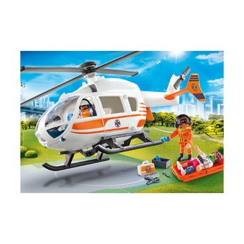 Аварийный автомобиль + спасательный вертолет